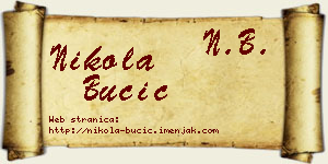 Nikola Bučić vizit kartica